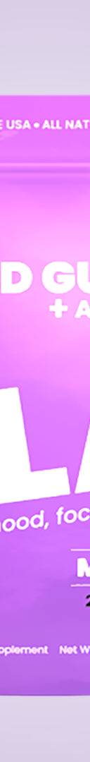 A package of Muscle MX CBD Gummies with Ashwagandha in a mixed berry flavor, emphasizing relaxation and stress relief.