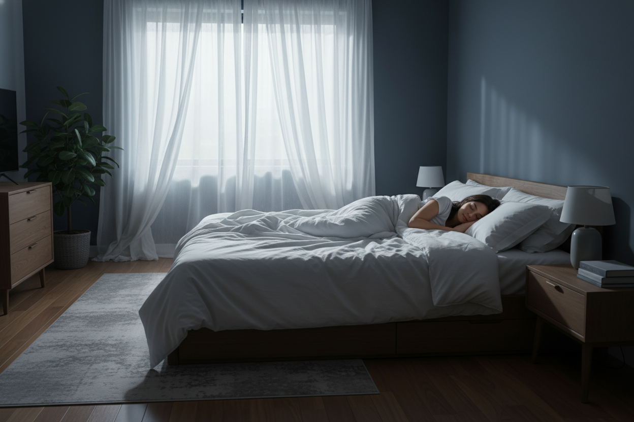 Woman sleeping after taking cbd gummies