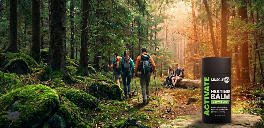People hiking after using Muscle MX Activate